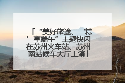 “美好旅途、‘粽’享端午”主题快闪在苏州火车站、苏州南站候车大厅上演