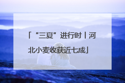 “三夏”进行时丨河北小麦收获近七成
