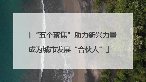 “五个聚焦”助力新兴力量成为城市发展“合伙人”