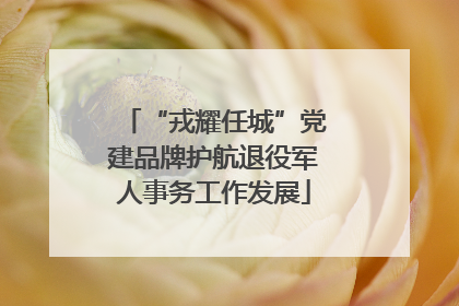 “戎耀任城”党建品牌护航退役军人事务工作发展