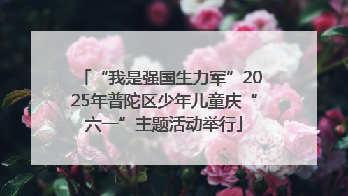 “我是强国生力军”2025年普陀区少年儿童庆“六一”主题活动举行