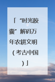 “时光胶囊”解码万年农耕文明（考古中国）