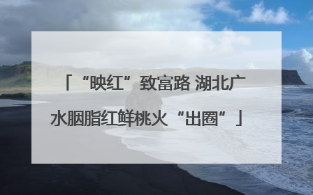 “映红”致富路 湖北广水胭脂红鲜桃火“出圈”