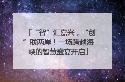 “智”汇嘉兴，“创”联两岸！一场跨越海峡的智慧盛宴开启