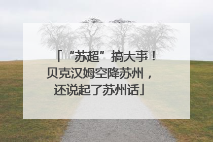 “苏超”搞大事！贝克汉姆空降苏州，还说起了苏州话