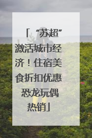 “苏超”激活城市经济！住宿美食折扣优惠 恐龙玩偶热销