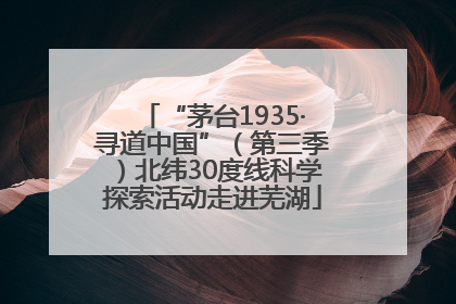 “茅台1935·寻道中国”（第三季）北纬30度线科学探索活动走进芜湖