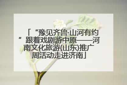 “豫见齐鲁·山河有约”跟着戏剧游中原——河南文化旅游(山东)推广周活动走进济南