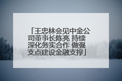 王忠林会见中金公司董事长陈亮 持续深化务实合作 做强支点建设金融支撑