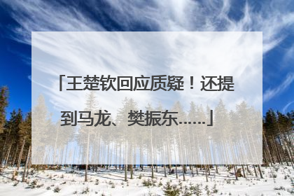 王楚钦回应质疑！还提到马龙、樊振东……