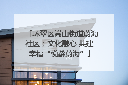 环翠区嵩山街道蔚海社区：文化融心 共建幸福“悦龄蔚海”