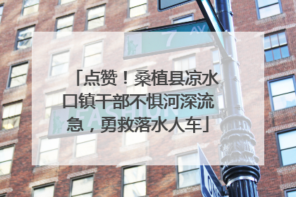 点赞！桑植县凉水口镇干部不惧河深流急，勇救落水人车
