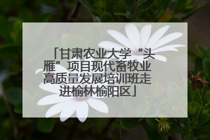 甘肃农业大学“头雁”项目现代畜牧业高质量发展培训班走进榆林榆阳区