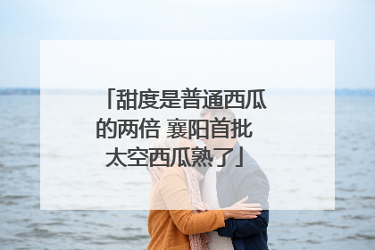 甜度是普通西瓜的两倍 襄阳首批太空西瓜熟了