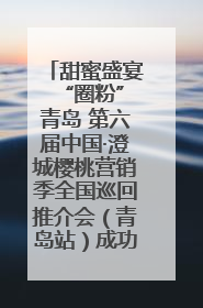 甜蜜盛宴 “圈粉”青岛 第六届中国·澄城樱桃营销季全国巡回推介会（青岛站）成功举办