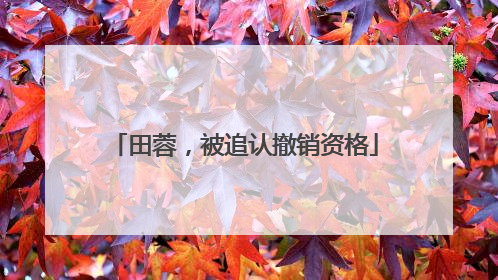 田蓉，被追认撤销资格