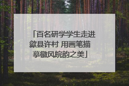 百名研学学生走进歙县许村 用画笔描摹徽风皖韵之美