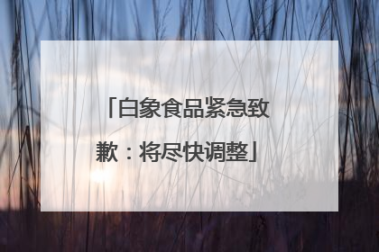 白象食品紧急致歉：将尽快调整