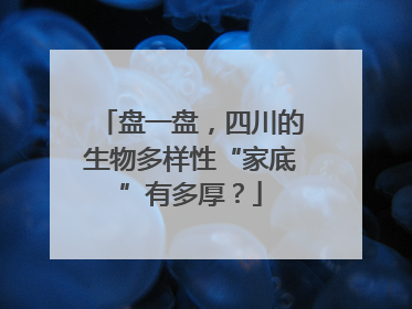 盘一盘，四川的生物多样性“家底”有多厚？