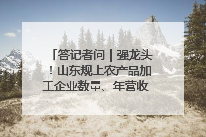 答记者问｜强龙头！山东规上农产品加工企业数量、年营收均居全国首位