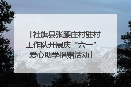 社旗县张腰庄村驻村工作队开展庆“六一”爱心助学捐赠活动