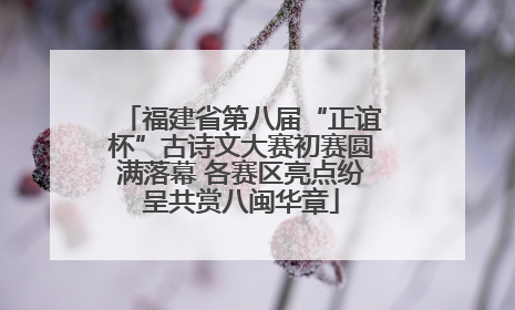 福建省第八届“正谊杯”古诗文大赛初赛圆满落幕 各赛区亮点纷呈共赏八闽华章