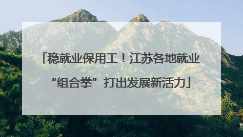 稳就业保用工！江苏各地就业“组合拳”打出发展新活力