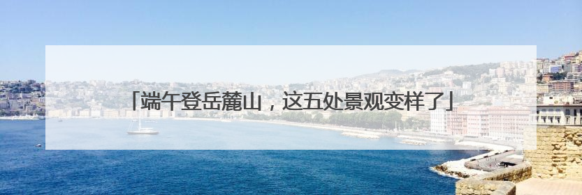 端午登岳麓山，这五处景观变样了