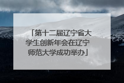 第十二届辽宁省大学生创新年会在辽宁师范大学成功举办