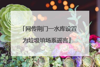 网传荆门一水库设置为垃圾填场系谣言