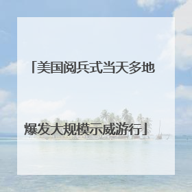 美国阅兵式当天多地爆发大规模示威游行
