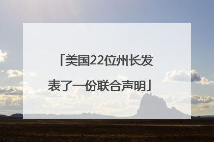 美国22位州长发表了一份联合声明
