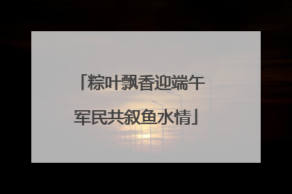 粽叶飘香迎端午 军民共叙鱼水情