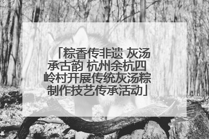 粽香传非遗 灰汤承古韵 杭州余杭四岭村开展传统灰汤粽制作技艺传承活动