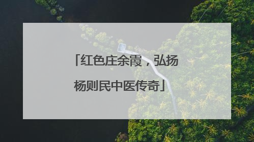 红色庄余霞，弘扬杨则民中医传奇