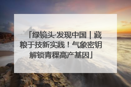绿镜头·发现中国｜藏粮于技新实践！气象密钥解锁青稞高产基因
