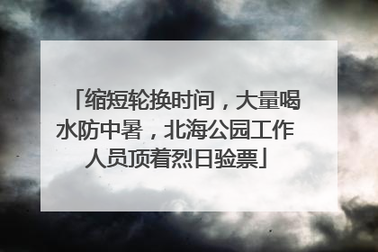缩短轮换时间，大量喝水防中暑，北海公园工作人员顶着烈日验票