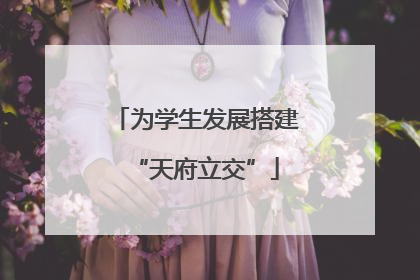为学生发展搭建“天府立交”
