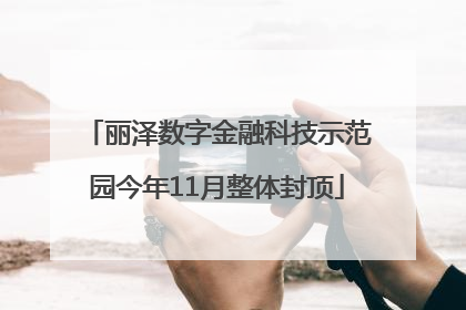 丽泽数字金融科技示范园今年11月整体封顶