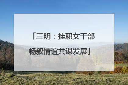 三明：挂职女干部畅叙情谊共谋发展