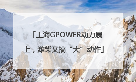 上海GPOWER动力展上，潍柴又搞“大”动作