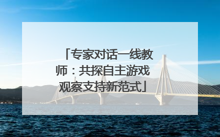 专家对话一线教师：共探自主游戏观察支持新范式