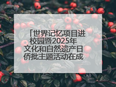 世界记忆项目进校园暨2025年文化和自然遗产日侨批主题活动在成都市青羊区启幕