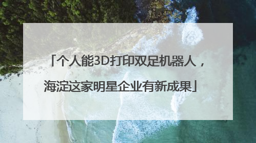 个人能3D打印双足机器人，海淀这家明星企业有新成果