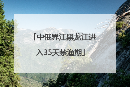 中俄界江黑龙江进入35天禁渔期