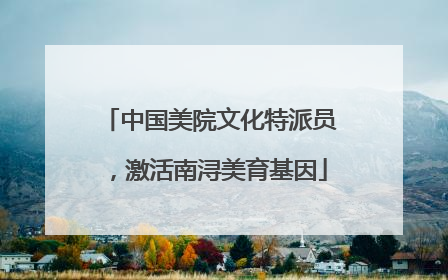 中国美院文化特派员，激活南浔美育基因