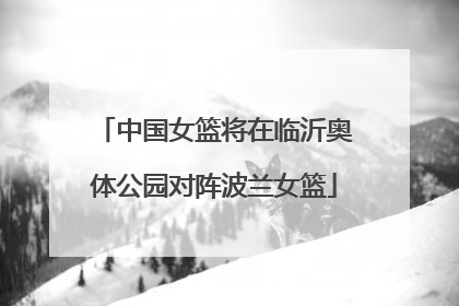 中国女篮将在临沂奥体公园对阵波兰女篮