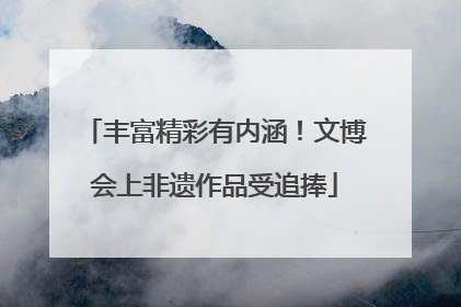 丰富精彩有内涵！文博会上非遗作品受追捧