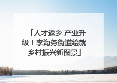 人才返乡 产业升级！李海务街道绘就乡村振兴新图景
