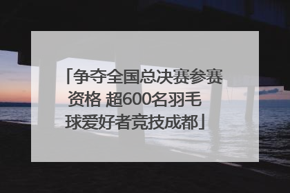 争夺全国总决赛参赛资格 超600名羽毛球爱好者竞技成都